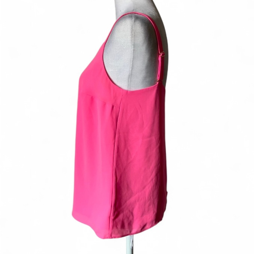 Lilly Pulitzer Hot Pink Nadia Satin Relaxed Fit Cami Tank Top size XS - Picture 4 of 7
